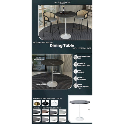 Verve Collection Modern Bar Height Table
