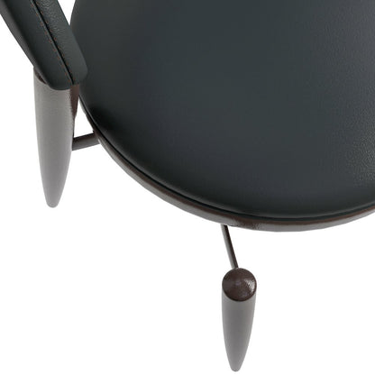 Venice Collection Modern Dining Chair In Black