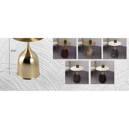 Oslo Collection Modern End Table In Gold
