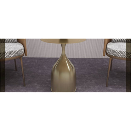 Oslo Collection Modern End Table In Gold