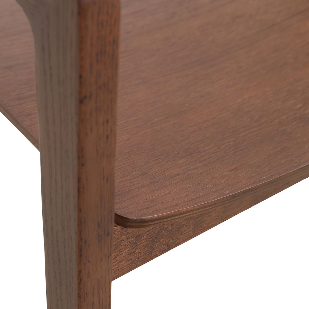 Rivo Collection Elegant Dining Chair in Dark Walnut Color Wood - Set of 2