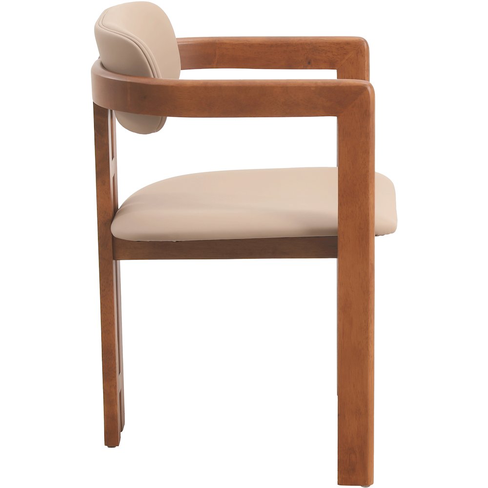 Velo Series Modern Dining Cha...rk Natural Wood with Taupe Seat Set of 4