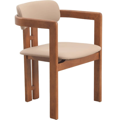 Velo Series Modern Dining Cha...rk Natural Wood with Taupe Seat Set of 4