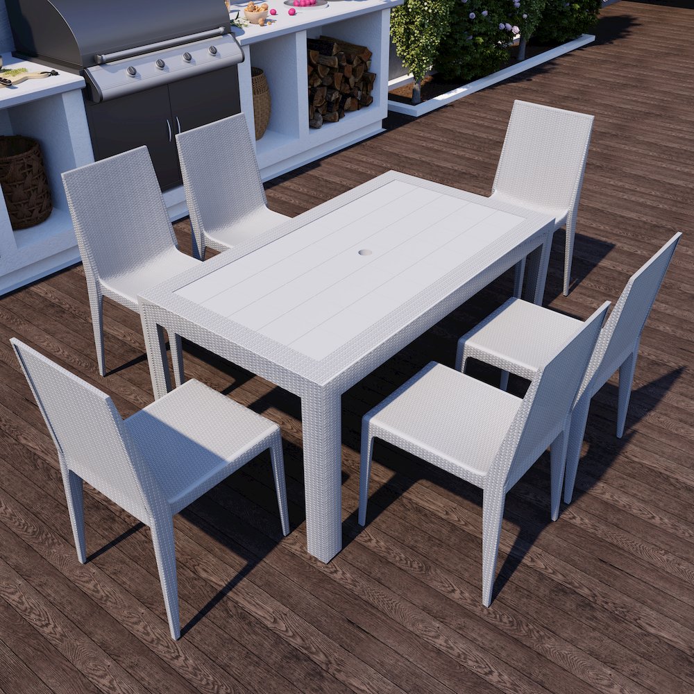 Weave Mace Indoor/Outdoor Dining Chair (Armless)