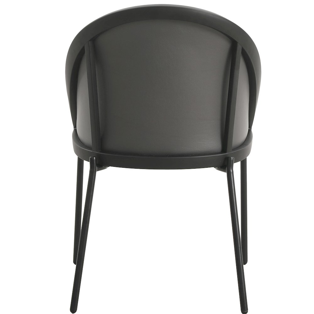 Urbane Collection Modern Dining Chair in Charcoal - Set of 2