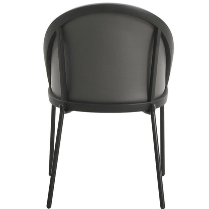 Urbane Collection Modern Dining Chair in Charcoal - Set of 2