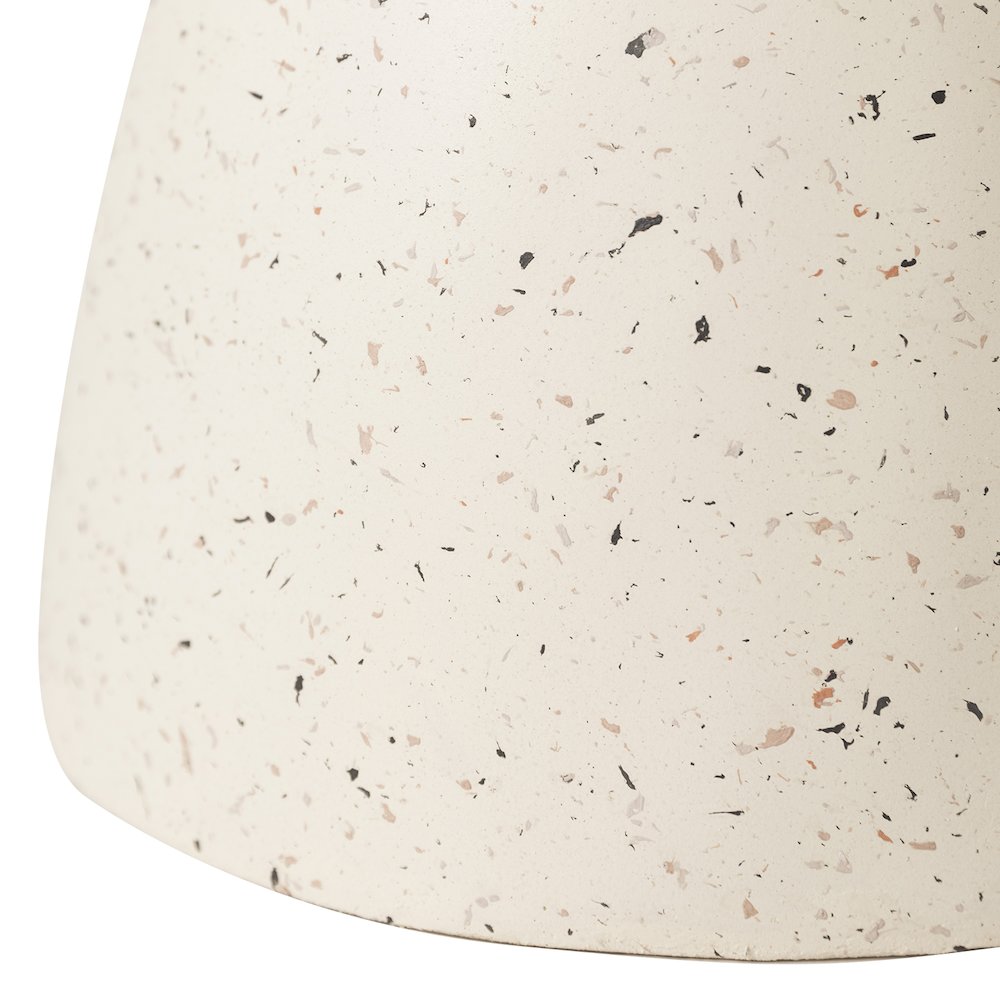Modern Side End Table Wisp Series In Terrazzo White