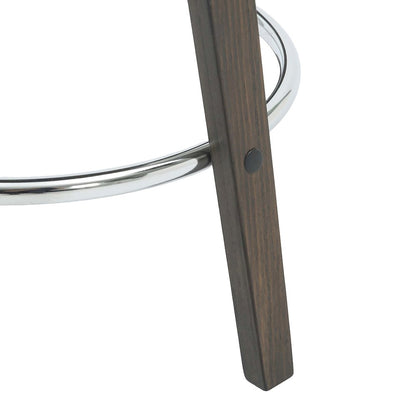 Wooden Counter Stool Pelya Collection Modern Style Walnut Glazed color in Brown