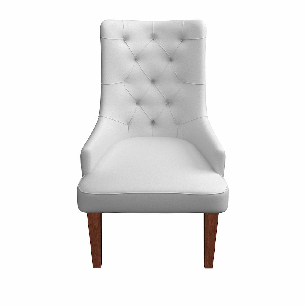 Spruce Collection Modern Wooden Dining Chair in Light Grey Set of 4