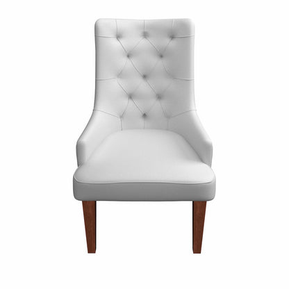 Spruce Collection Modern Wooden Dining Chair in Light Grey Set of 4