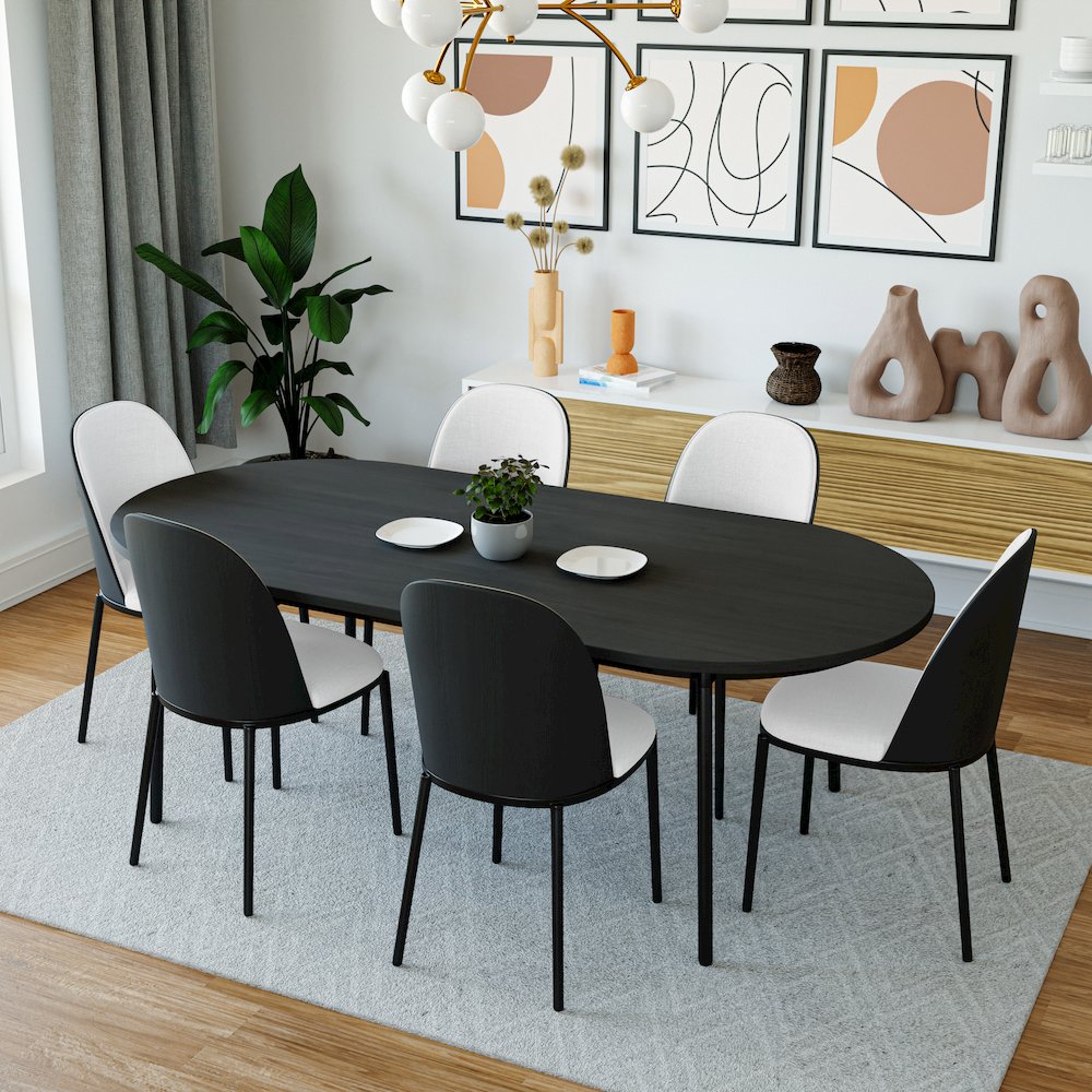 Tule Mid-Century Modern Dining Side Chair Set of 4