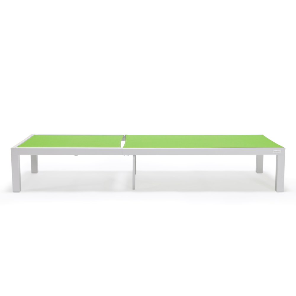 Marlin Patio Chaise Lounge Chair With White Aluminum Frame
