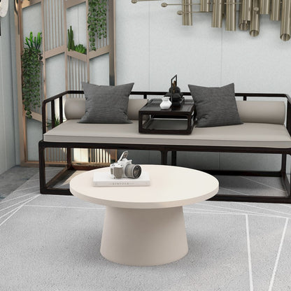 Dune Collection Fiberglass Outdoor Coffee Table In Grey