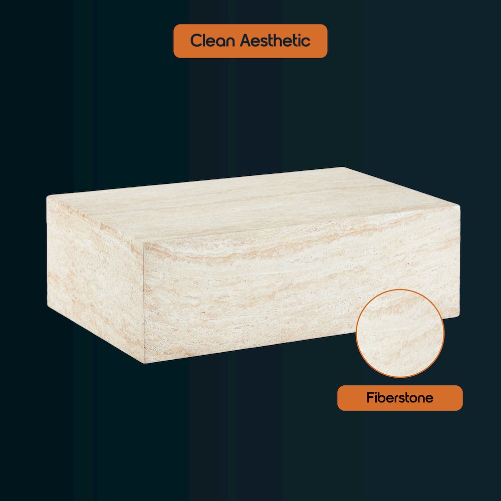 Maya Collection Outdoor/Indoor Coffee Table in Travertine