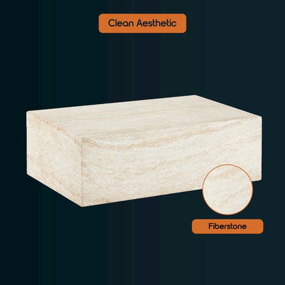 Maya Collection Outdoor/Indoor Coffee Table in Travertine