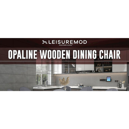 Opaline Series Elegant Wooden Dining Chair in Two-Tone Grey