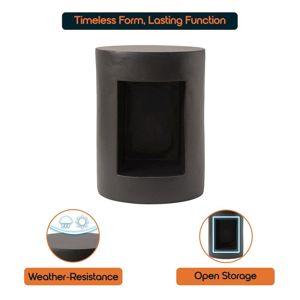 Modern Side End Table Nook Series In Black