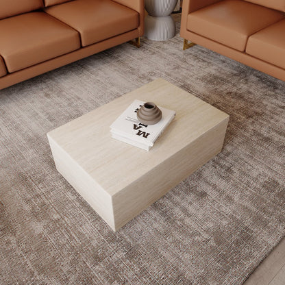 Maya Collection Outdoor/Indoor Coffee Table in Travertine