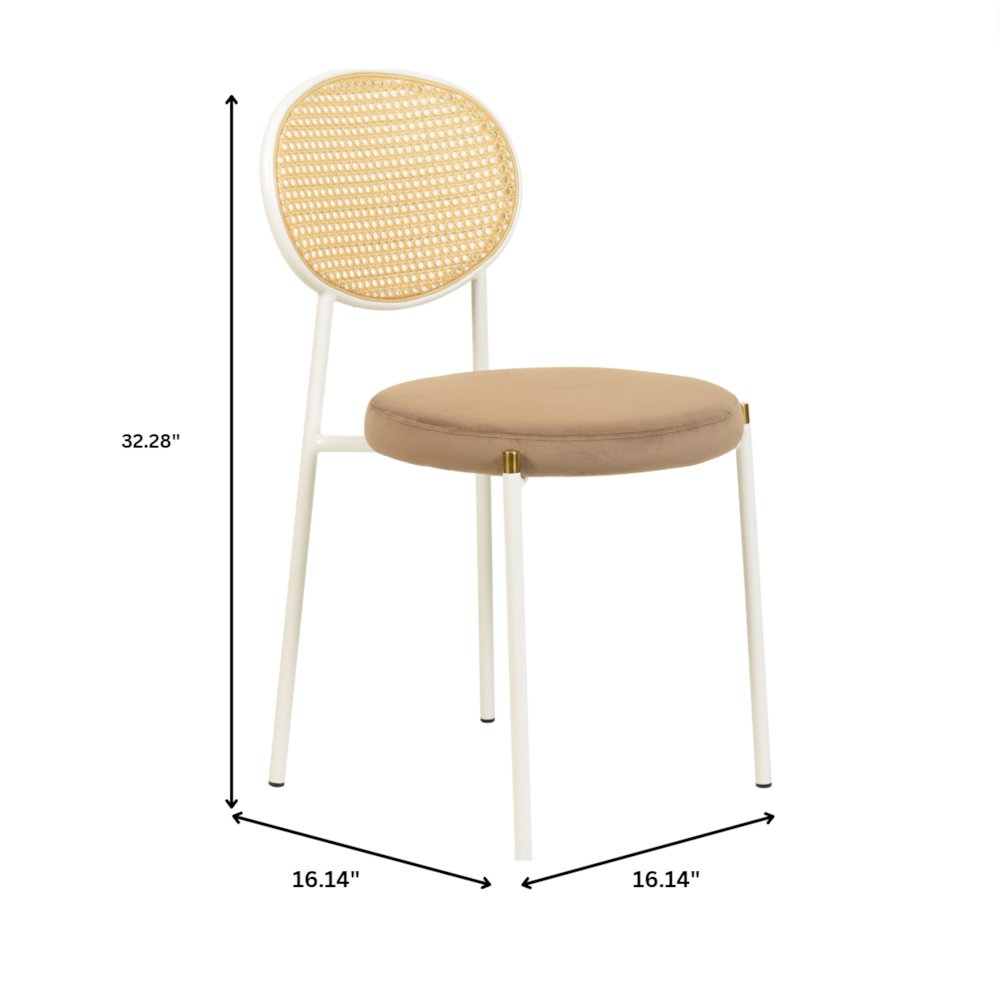 Euston Collection Modern Dining Chair White Frame In Brown