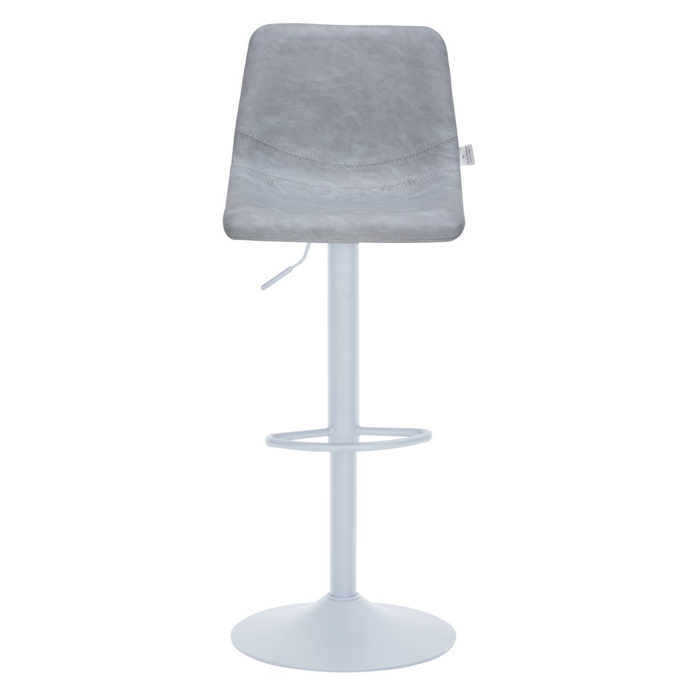 Tilbury - Bar stool -White base- Light Grey