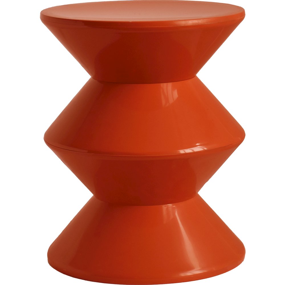Aura Modern Plastic Side End Table, Indoor/Outdoor Use, Brown