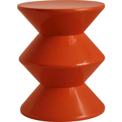 Aura Modern Plastic Side End Table, Indoor/Outdoor Use, Brown