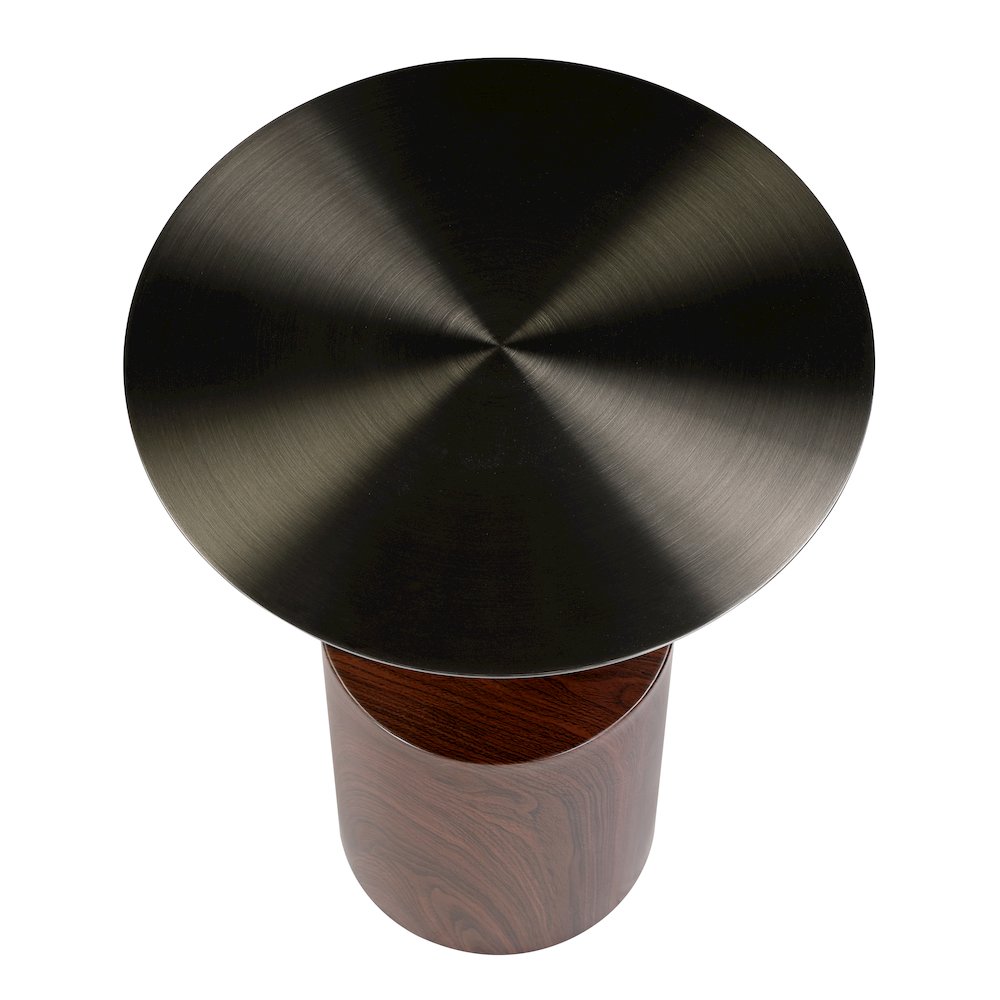 Malta Collection Modern End Table In Brown