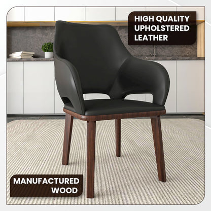 Vivara Collection Modern Dining Chair in Dark Grey