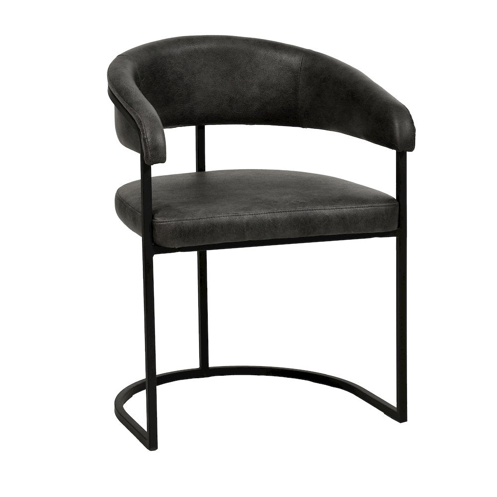 Aero Collection Modern Dining Chair in Charcoal