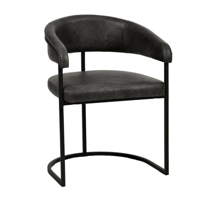 Aero Collection Modern Dining Chair in Charcoal