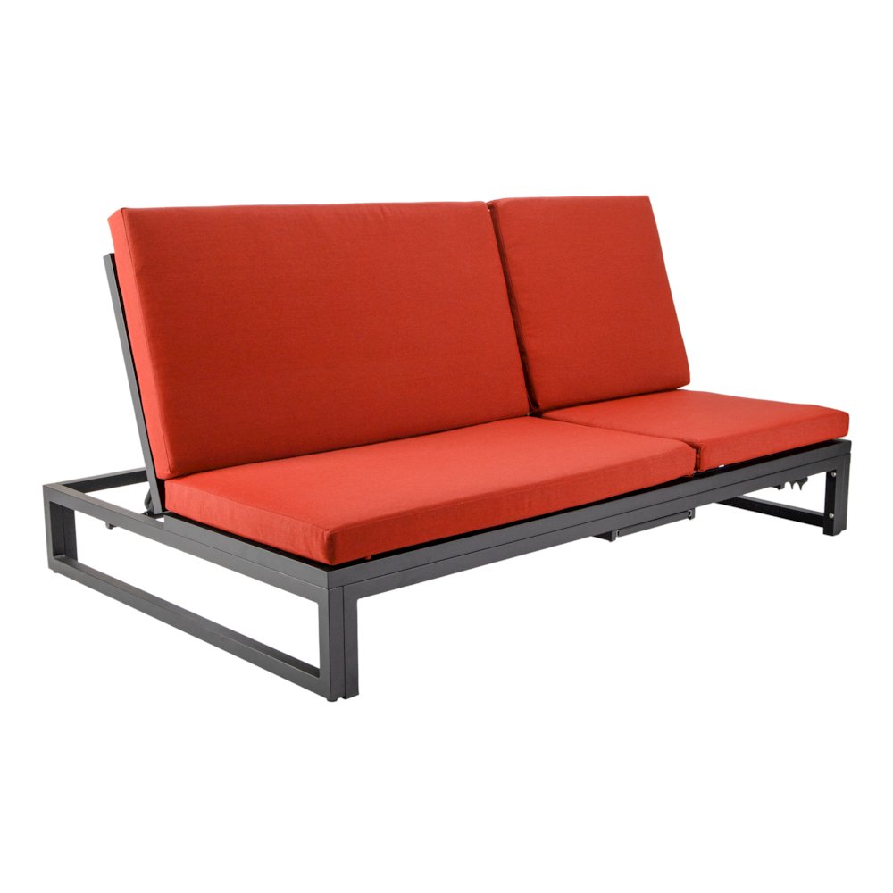 Chelsea Convertible Lounge Reclining Double Chaise With Cushions