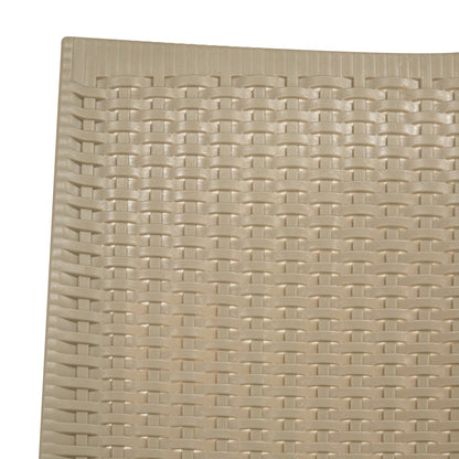 Weave Mace Indoor/Outdoor Armless Dining Chair in Taupe
