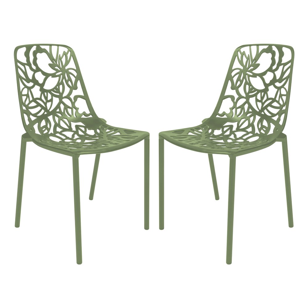 Modern Devon Aluminum Chair, Set of 2