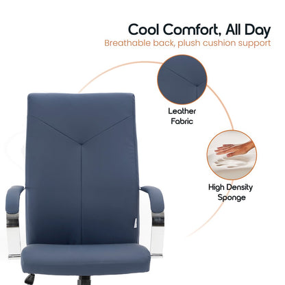 Sonora Modern High-Back Leather Office Chair