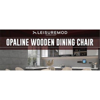 Opaline Series Elegant Wooden Dining Chair in Black Velvet and Toupe