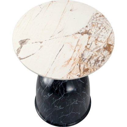 Oslo Collection Modern End Table In Stone Black