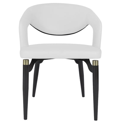 Entice Collection Modern Dining Chair Set of 2 in White