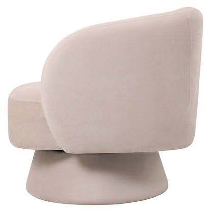 Raze Collection Modern Accent Chair in Beige Velvet