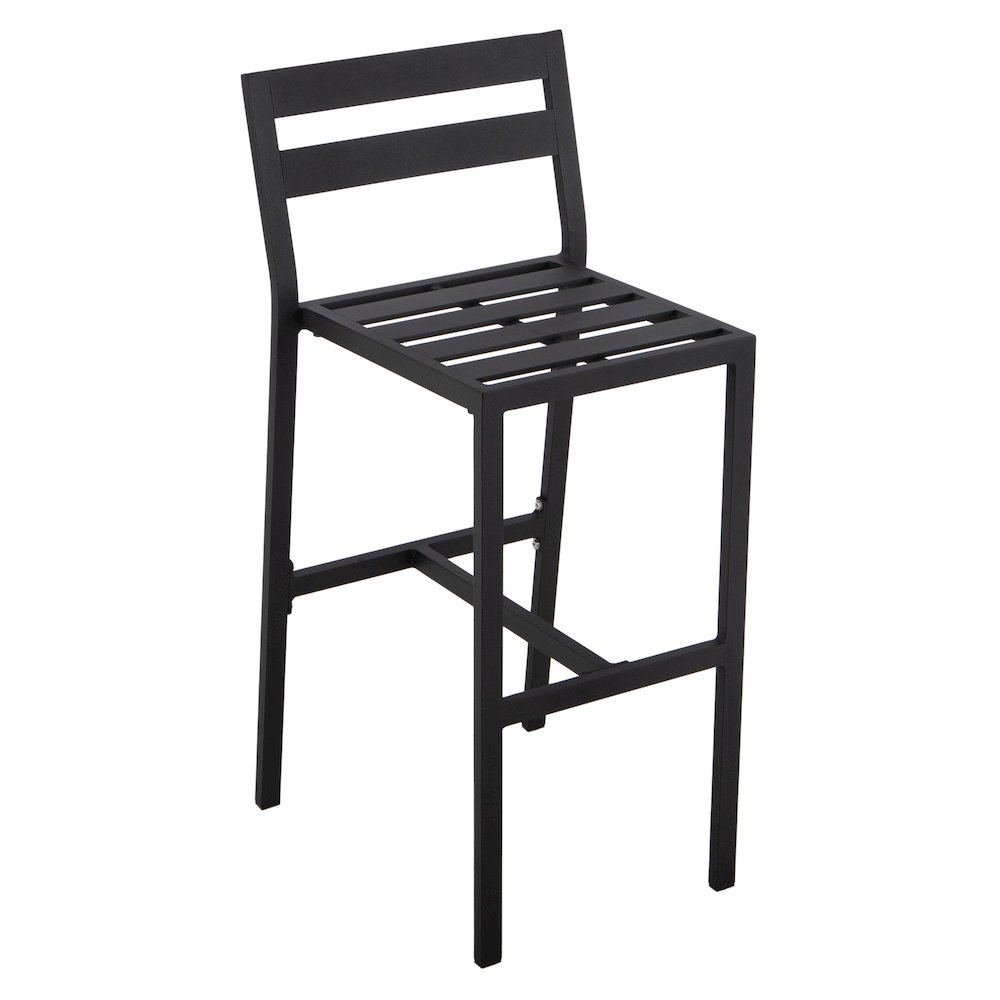 Chelsea Collection Modern Aluminum Outdoor Bar Chair Set of 2