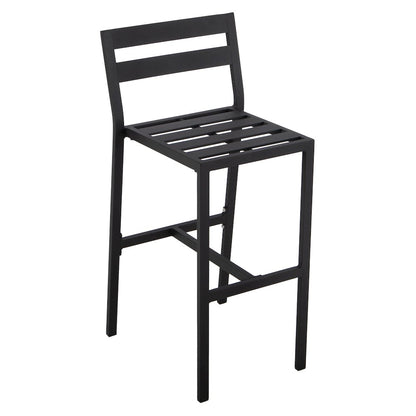 Chelsea Collection Modern Aluminum Outdoor Bar Chair Set of 2