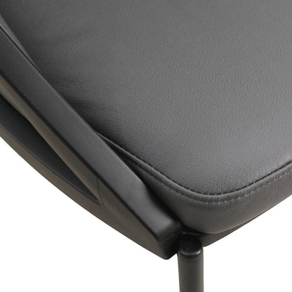 Urbane Collection Modern Dining Chair in Charcoal - Set of 2