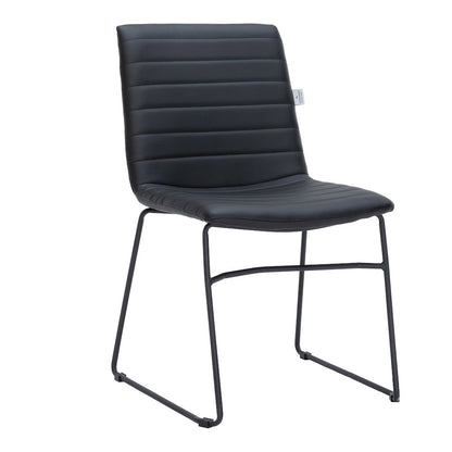Zylar Series Office Guest Chair in Black Leather