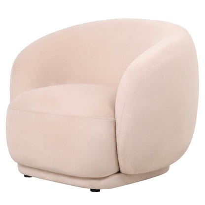 Faze Collection Modern Single Seater Sofa in Beige Velvet