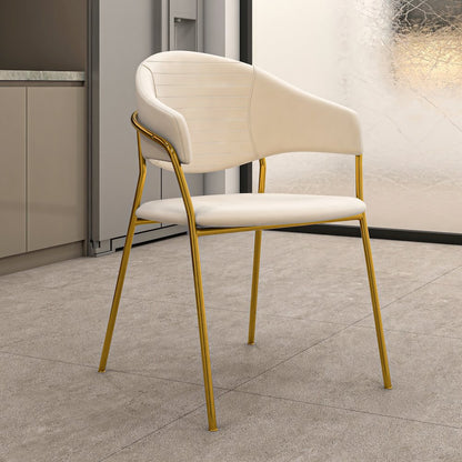 Bella Collection Modern Dining Chair in Off White