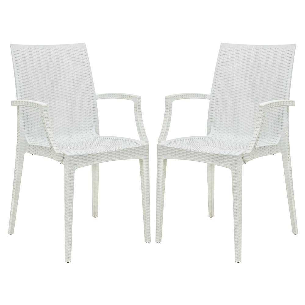 Weave Mace Indoor/Outdoor Chair (With Arms), Set of 2