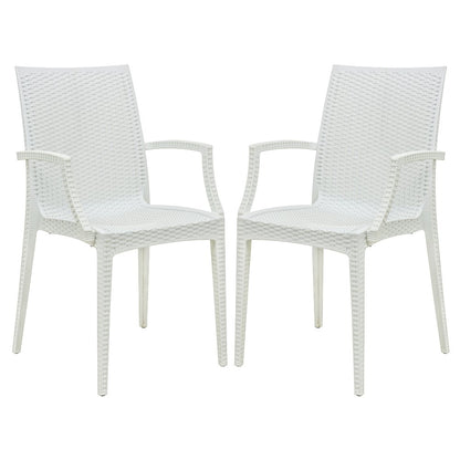Weave Mace Indoor/Outdoor Chair (With Arms), Set of 2
