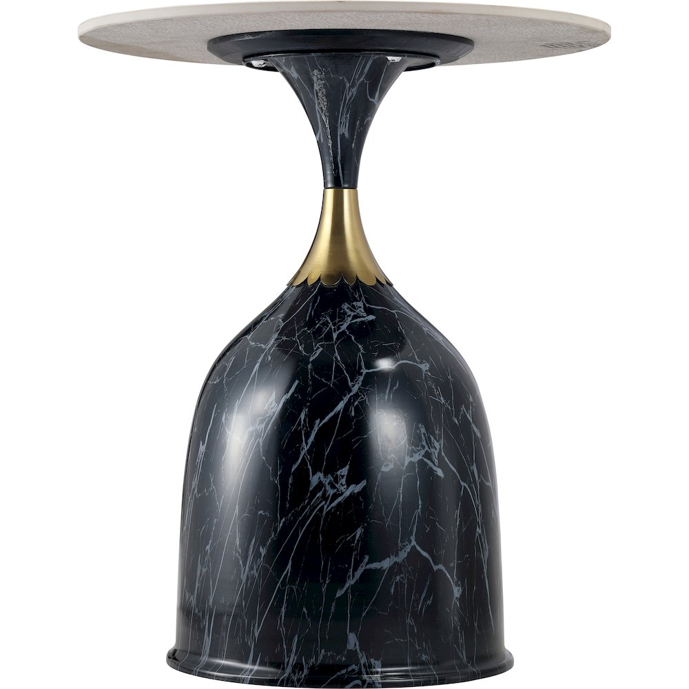Oslo Collection Modern End Table In Stone Black