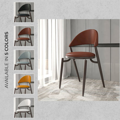 Venice Collection Modern Dining Chair In Black set of 2 in Dark Brown