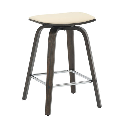 Wooden Counter Stool in Taupe