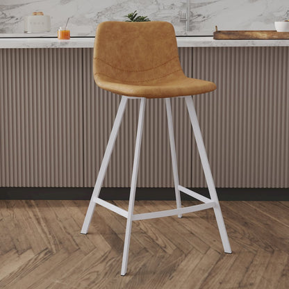 Elland - Counter stool -Light Brown-White base